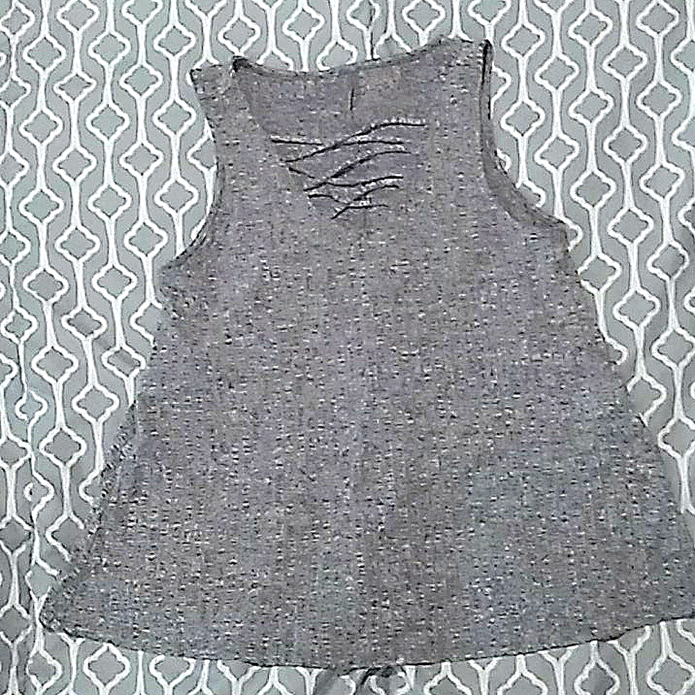 Grey crossed top shirt